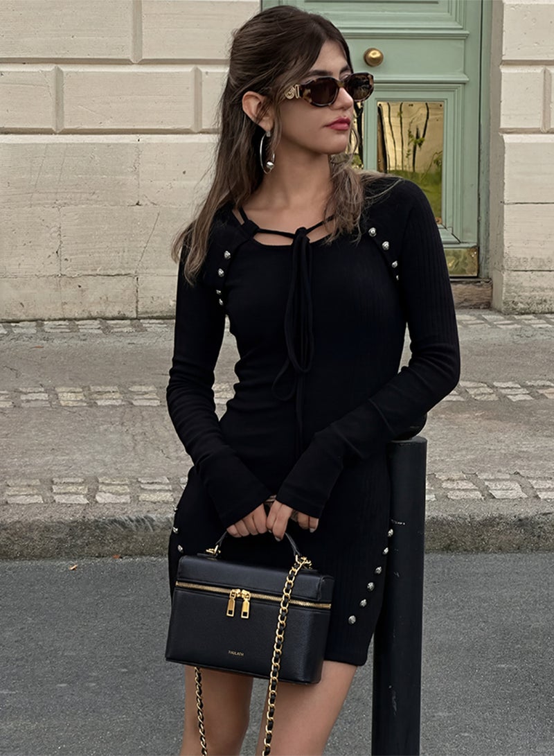 Thulath Women's Shoulder Bag, Exquisite Chain Design,Vegan Leather Shoulder Bag, women's commuter shoulder bag crossbody bag chain bag, The perfect gift choice - Image 5